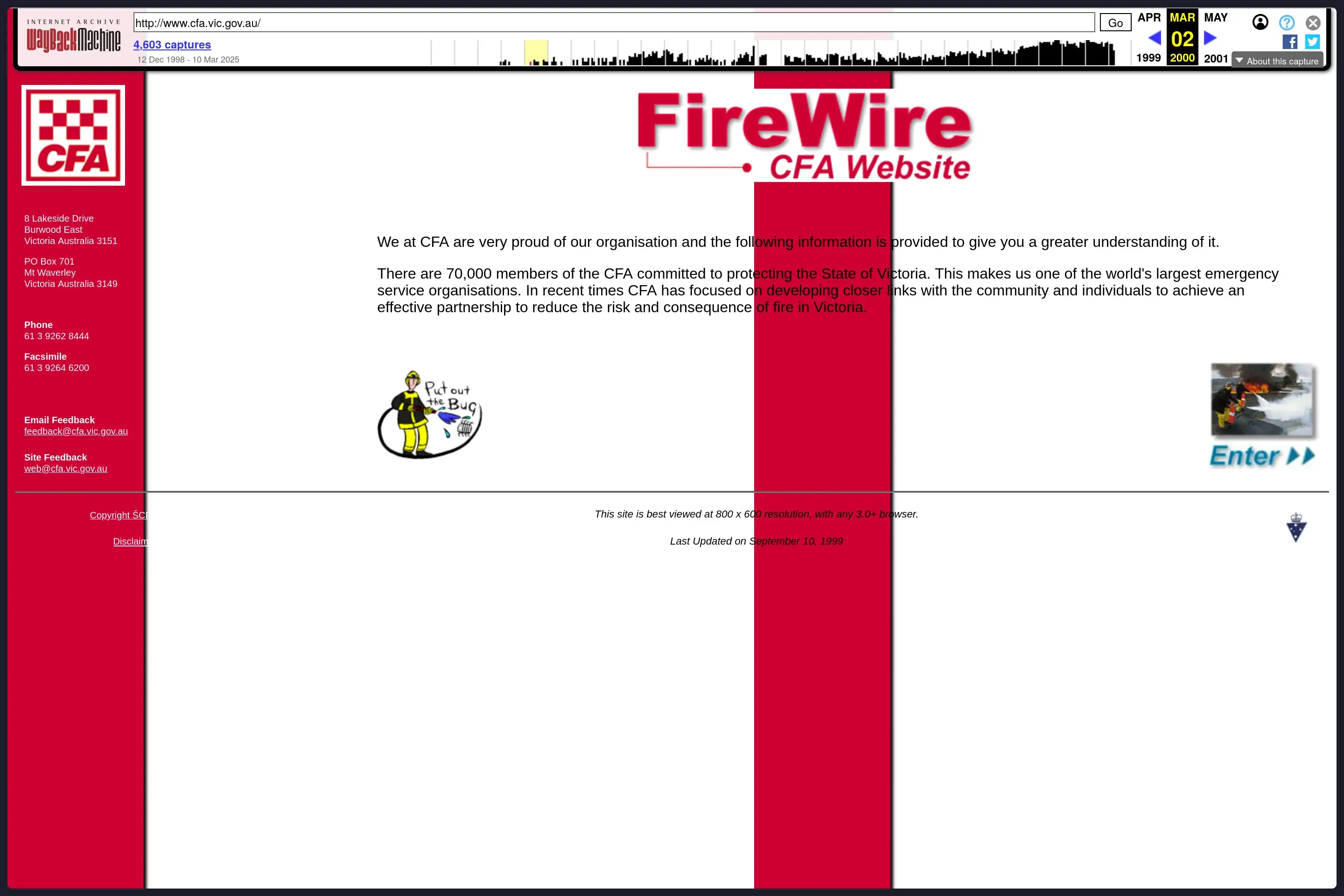 a very 2000s webpage